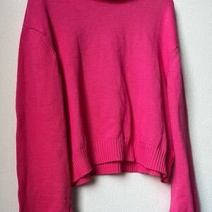 Copper Key Bold Pink Turtleneck Sweater